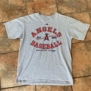 Gray Angels Baseball Short Sleeve Tee